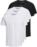 Jack & Jones T-Shirt Essentials JJEORGANIC BASIC TEE SS O-NE (5er-Pack) schwarz / weiß