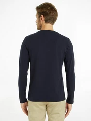 TOMMY HILFIGER Shirt STRETCH SLIM FIT LONG SLEEVE blau