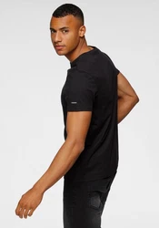 Bruno Banani T-Shirt kurzarm schmal geschnitten Dunkelbraun/Grau/Schwarz/Dunkelgrün