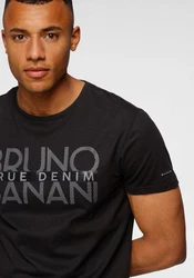 Bruno Banani T-Shirt kurzarm schmal geschnitten Dunkelbraun/Grau/Schwarz/Dunkelgrün