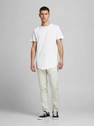 Jack & Jones T-Shirt JJENOA 3er Pack Weiß/Grau/Schwarz/Dunkelblau/Beige