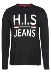 H.I.S Langarmshirt Basic-Schnitt Schwarz