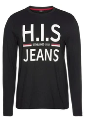 H.I.S Langarmshirt Basic-Schnitt Schwarz