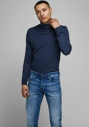 Jack & Jones Sweatshirt JJEEMIL KNIT ROLL NECK NOOS Navy Blazer