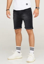 behype Shorts MALAY im 5-Pocket-Stil Schwarz/Dunkelblau/Hellblau