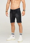 behype Shorts MALAY im 5-Pocket-Stil Schwarz/Dunkelblau/Hellblau