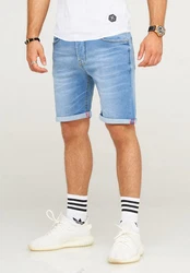 behype Shorts MALAY im 5-Pocket-Stil Hellblau/Blau