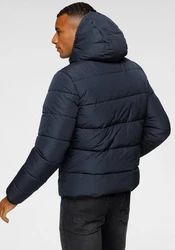 Superdry Steppjacke HOODED SPORTS PUFFR JACKET Dunkelblau/Pastell/Hellblau/Blau