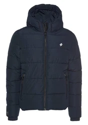Superdry Steppjacke HOODED SPORTS PUFFR JACKET Dunkelblau/Pastell/Hellblau/Blau