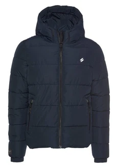 Superdry Steppjacke HOODED SPORTS PUFFR JACKET Dunkelblau/Pastell/Hellblau/Blau
