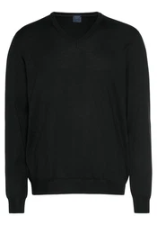 OLYMP V-Ausschnitt Pullover Strick Casual Schwarz