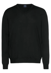OLYMP V-Ausschnitt Pullover Strick Casual Schwarz