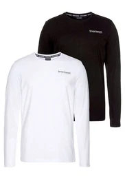 Langarmshirt (2er-Pack) schmal geschnitten, bedruckt, aus Baumwolle, im 2er-Pack
