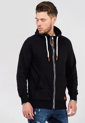 behype Kapuzensweatshirt SWANTON Schwarz/Dunkelblau/Orange/Hellblau