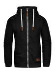 behype Kapuzensweatshirt SWANTON Schwarz/Dunkelblau/Orange/Hellblau