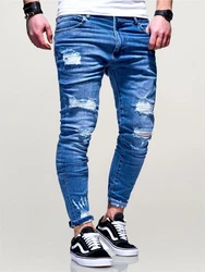 behype Slim-fit-Jeans Dino Blau/Hellblau/Dunkelblau