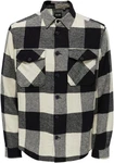 ONLY & SONS Langarmhemd Milo creme/graumeliert/schwarz