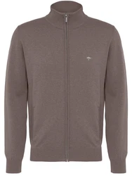 FYNCH-HATTON Strickjacke mit Reißverschluss Grau/Braun/Lila