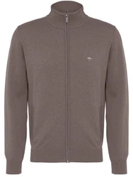 FYNCH-HATTON Strickjacke mit Reißverschluss Grau/Braun/Lila