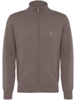 FYNCH-HATTON Strickjacke mit Reißverschluss Grau/Braun/Lila
