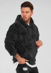 behype Kapuzensweatshirt HOOD Schwarz/Hellblau/Dunkelgrau
