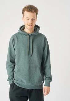 Cleptomanicx Kapuzensweatshirt Ligull Grün/Dunkelgrün