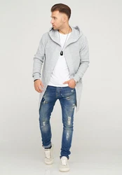 behype Strickjacke JAROMIR Grau/Hellgrau