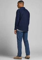 JACK & JONES Hemd 'Sheridan' Dunkelblau/Schwarz