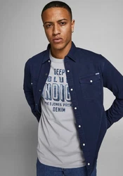 JACK & JONES Hemd 'Sheridan' Dunkelblau/Schwarz