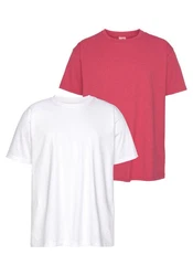Fruit of the Loom T-Shirt (Packung, 2-tlg) Rot/Rosa