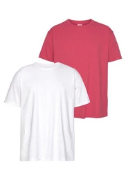 T-Shirt (Packung, 2-tlg) aus reiner Baumwolle