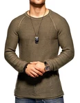 2Y Premium Strickpullover JOSCHUA Khaki/Dunkelgrün