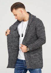 behype Strickjacke NELIAN Grau/Dunkelgrau/Hellblau/Schwarz/Hellgrau/Braun