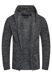 behype Strickjacke NELIAN Grau/Dunkelgrau/Hellblau/Schwarz/Hellgrau/Braun