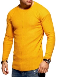 2Y Premium Strickpullover ELYAS Gelb
