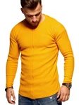 2Y Premium Strickpullover ELYAS Gelb