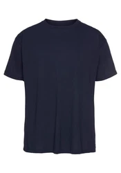 Fruit of the Loom T-Shirt mit Rundhalsausschnitt Dunkelblau/Weiß