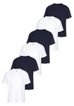 Fruit of the Loom T-Shirt mit Rundhalsausschnitt Dunkelblau/Weiß