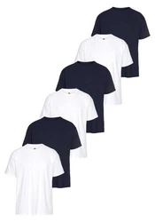 Fruit of the Loom T-Shirt mit Rundhalsausschnitt Dunkelblau/Weiß