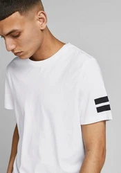 Jack & Jones T-Shirt Boro Weiß/Creme/Dunkelblau/Hellblau