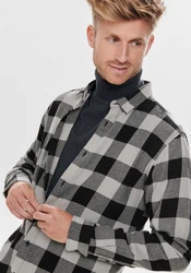Only & Sons Hemd Gudmund Schwarz/Dunkelgrau/Grau