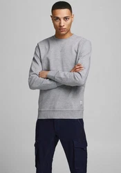 JACK & JONES Herren JJEBASIC Sweat Crew Neck NOOS 12181903 Grau