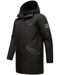 Stone Harbour Wintermantel Ragaan Herren Winterparka Schwarz/Grau/Dunkelgrau