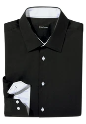 Bruno Banani Langarmhemd Schwarz/Braun