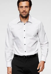 Bruno Banani Langarmhemd Weiß/Creme