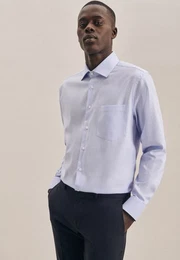 Businesshemd Regular Regular Langarm Kentkragen Uni
