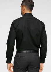 OLYMP Businesshemd Luxor modern fit Dunkelblau/Grau/Schwarz