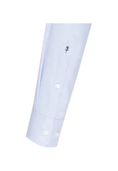 Seidensticker Businesshemd Shaped Kentkragen Uni Hellblau/Dunkelblau/Blau