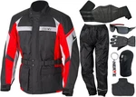 NERVE Motorradkombi Set Rot/Grau