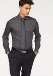 Bruno Banani Langarmhemd Slim-fit Dunkelgrau/Dunkelblau/Grau